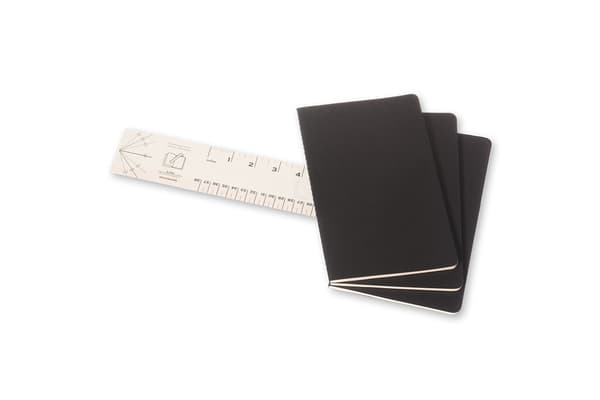 Notesbog 13x21 linje 40K sort (3 stk) MOLESKINE