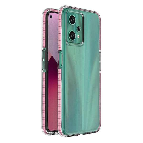 Spring Case til Realme 9 Pro silikonecover med ramme lyserød