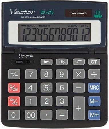 Vector KAV DK-215 BLK Miniräknare