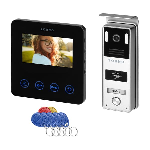PACTO, videointercomset för enfamiljshus, 4-tråds, 4.3\", RFID