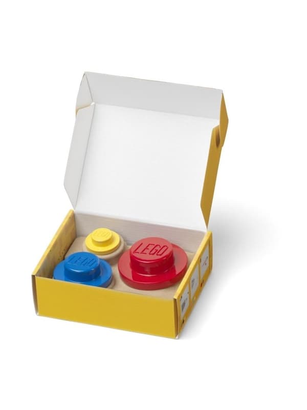 Lego Väggkrokar 3 st röd, blå, gul