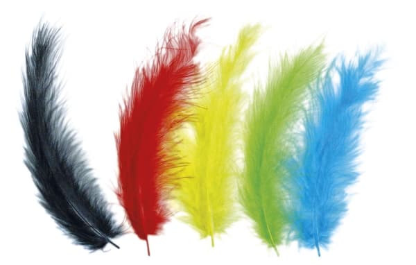 Fjädrar fluff 11,8-15 cm mix 20st