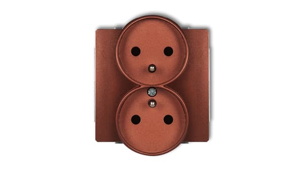 NECK DECO MODULE BRAZ METALLIC SOCKET 2X Z/U 16A 250V IP22 - 9DGPR-2z