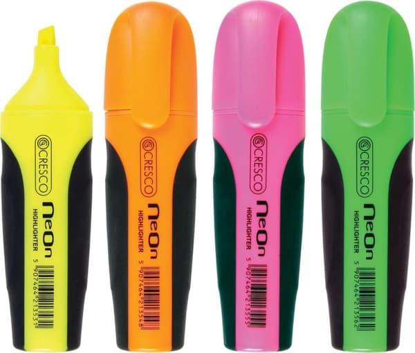 Overstregningstusch neon 4 farver