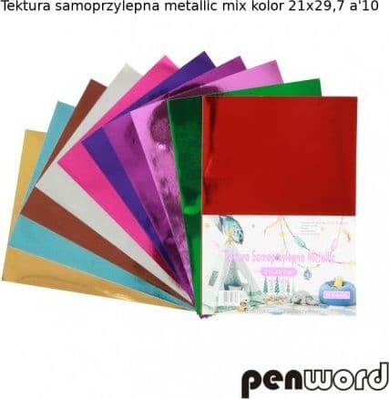 Metallinen tarrapahvi 10 väriä