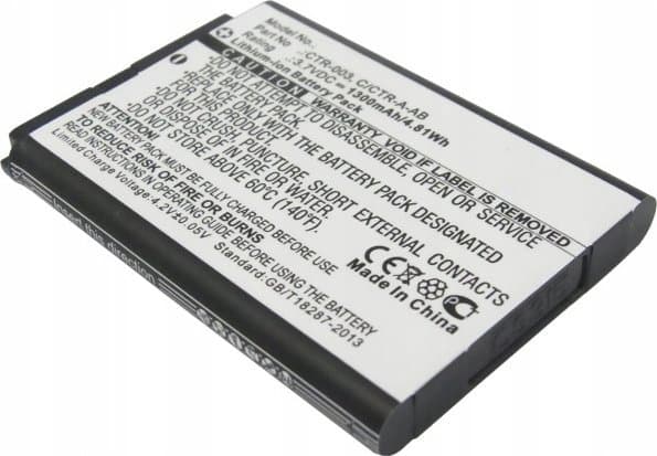 Cameron Sino Uppladdningsbart batteri typ Ctr-003 C/Ctr-A-AB för Nintendo 3ds Ctr-001 2ds Xl Jan-001 Switch Pro Controller/CS-CTR003SL