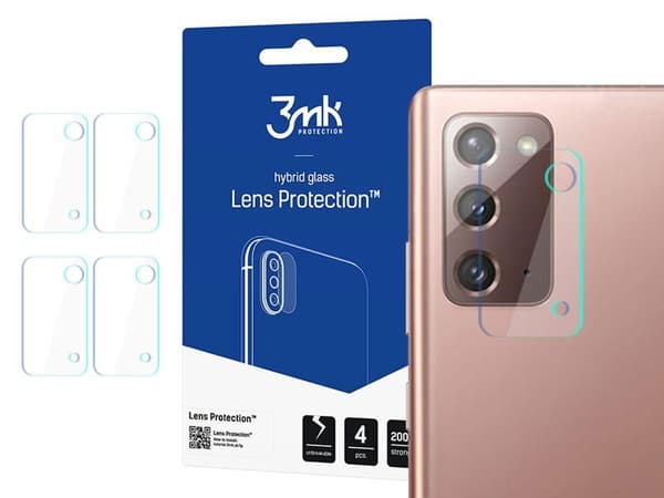Glas x4 för kameralins 3mk Flexible Glass för Galaxy Note 20