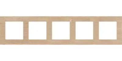 Simon 55 Ramme 5x Natur Dab lys TRN5/185