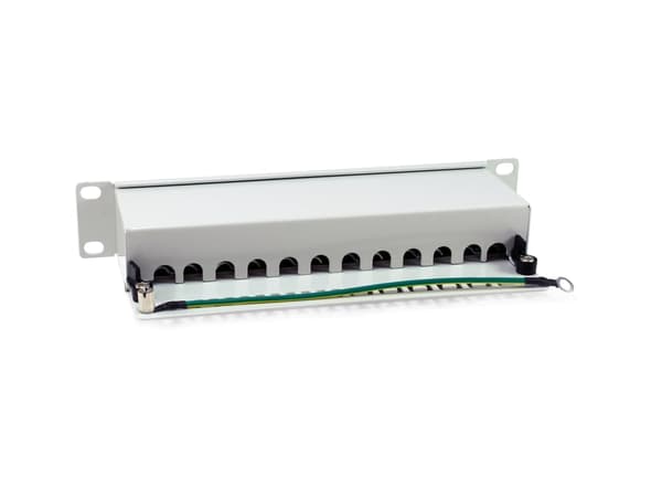 Equip Equip Patchpanel 12x RJ45 Cat6A 10\" FTP 1HE Premium vaaleanharmaa