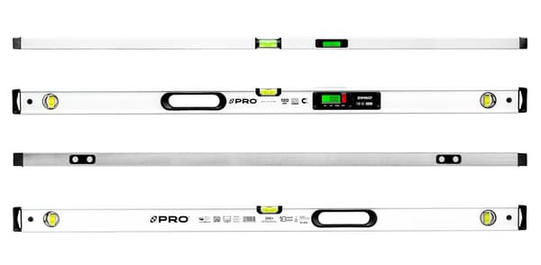 PRO900 VATERPAS MED ELEKTRONISK AFLÆSNING OG MAGNETER 120CM