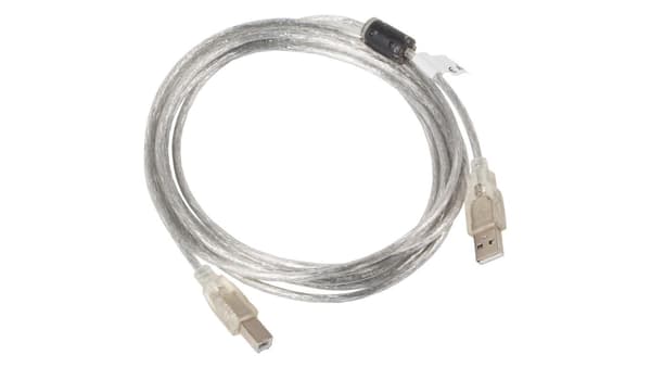 USB A til USB B Kabel Lanberg CA-USBA-12CC-0030-TR Printer Gennemsigtig 3 m (3 m)