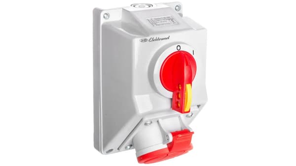 Installationssæt med 5P (0-I) 32A stik IP54 C32-18N 974005
