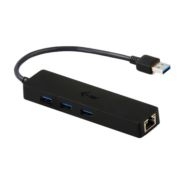 i-Tec USB 3.0 Slim HUB 3 Port + Gigabit Ethernet Adapter - hub - 3 portar
