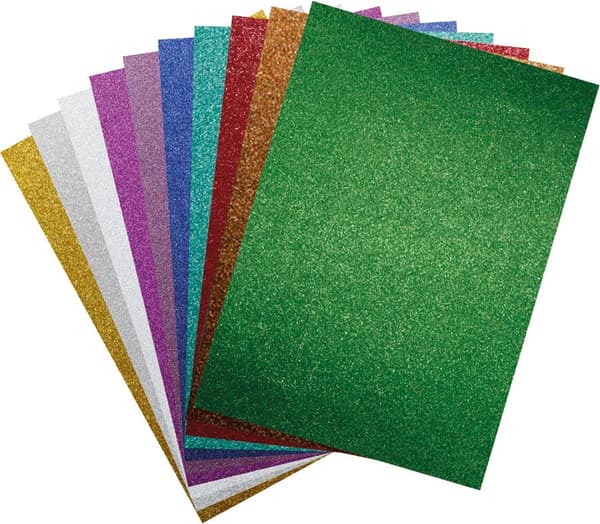 Glitteripahvi A4 10 väriä 250g
