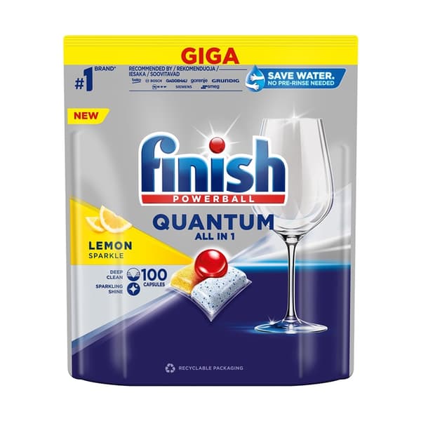 Finish Quantum All-in-1 Lemon astianpesukapselit (100)