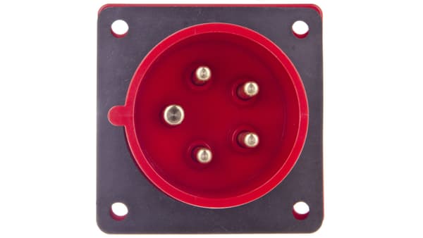 Kojepistotulppa 16A 5P 400V punainen IP44 615-6f7