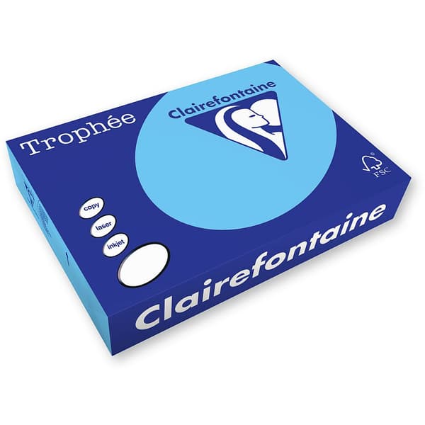 Farvet papir Trophee A4 blå 80g (xca41774)