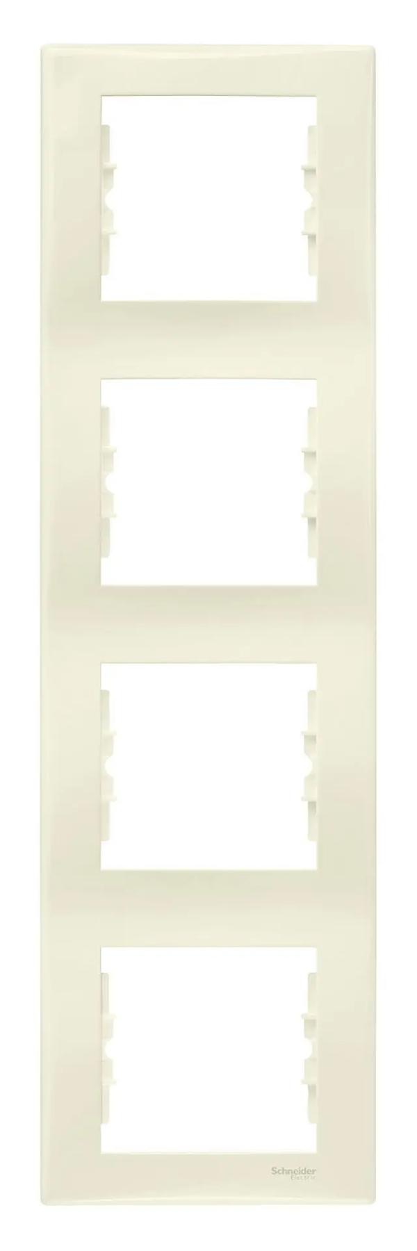 Schneider Electric firedobbelt ramme Sedna creme SDN5802023