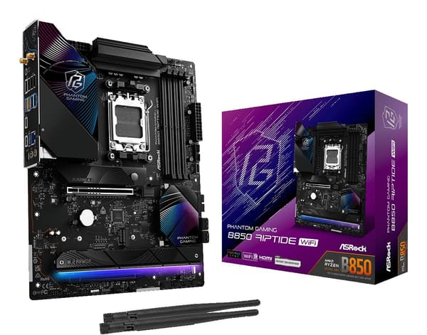 ASRock-emolevy Phantom Gaming B850 Riptide WiFi - ATX - Socket AM5 - AMD B850