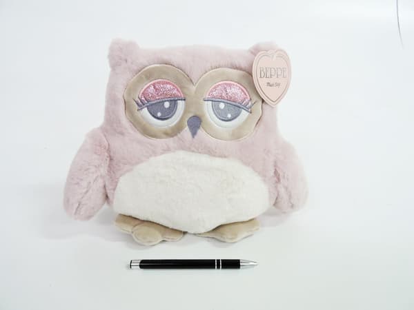 *PLUSZ pöllö, ABBY, pinkki ja kermanvärinen, 23 cm