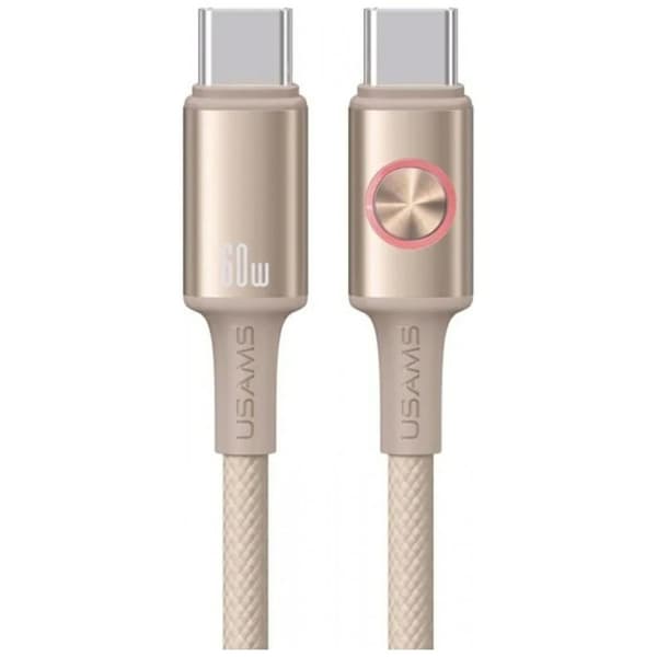 USB-kaapeli Usams USB-C - USB-C 1,2 m harmaa