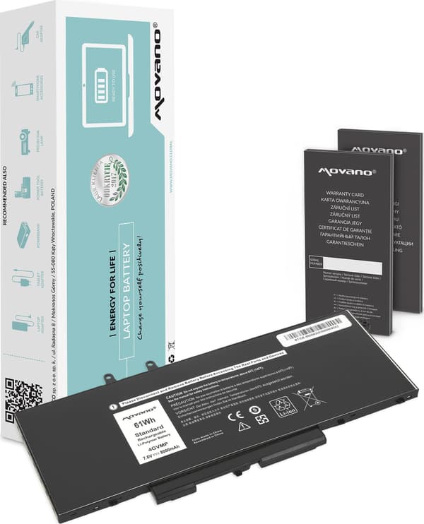 Movano batteri til Dell Latitude 5400, 5500, 5510