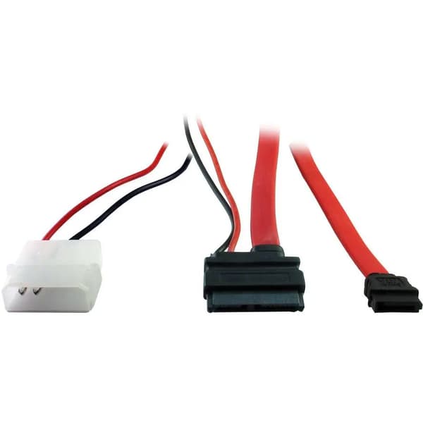 Inter-Tech SATA - SATA Slimline + Molex, 0.3m, Röd (88885264)