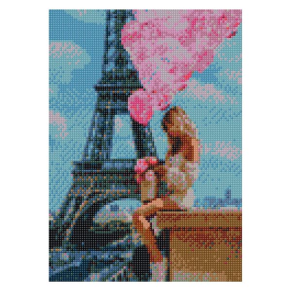 Flamingo Line Luova setti Timanttimosaiikki 30x40cm Eiffel-torni (TSGK74715)