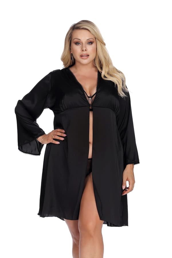 LAURA sort badekåbe XXL+ (sort badekåbe)