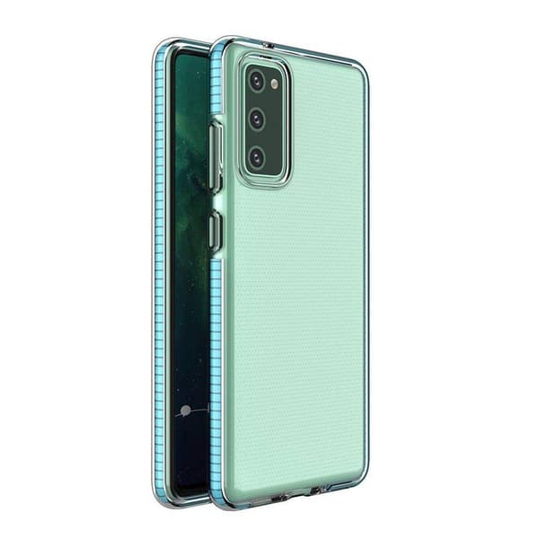 Spring Case Silikonigeeli-puhelinkotelo Samsung Galaxy A72 4G:lle, vaaleansininen