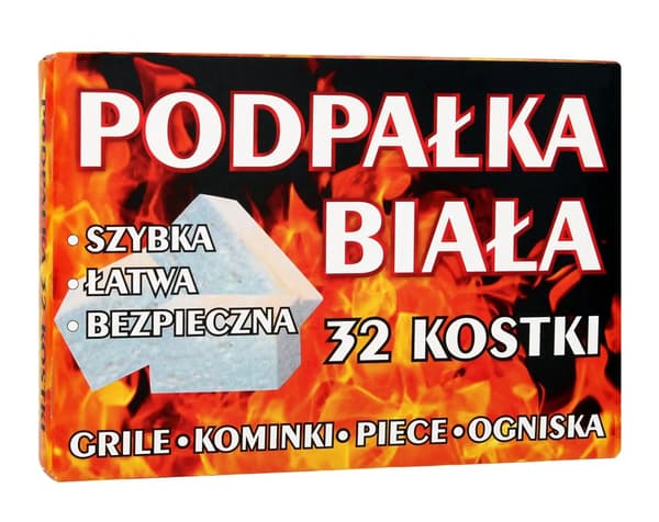 Vit tändvätska för tändning av grill- och eldstadskuber 1 pt.-32st