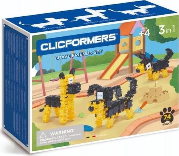 Clics Bricks CLICFORMERS Sorte og gule venner 74el (806003)