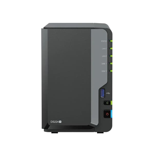 Synology DiskStation DS224+ NAS LAN-dataserver Svart J4125