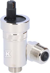 AUTOMATISK AFLØB. NIKKEL. 3/8\", STOPVENTIL. 1/2\"