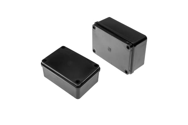 AP lufttæt boks 12x8x5cm halogenfri sort IP65