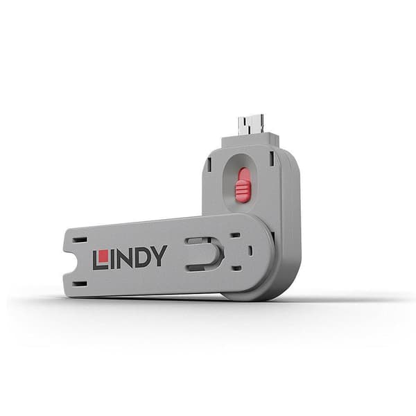 Lindy USB-portblockerare ROSA - Nyckel