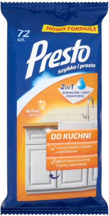 Presto Kosteutetut keittiöpyyhkeet 72 kpl (5100241)