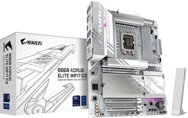 AORUS B860 ELITE WIFI7 ICE - bundkort - ATX - LGA1851 Socket - B860