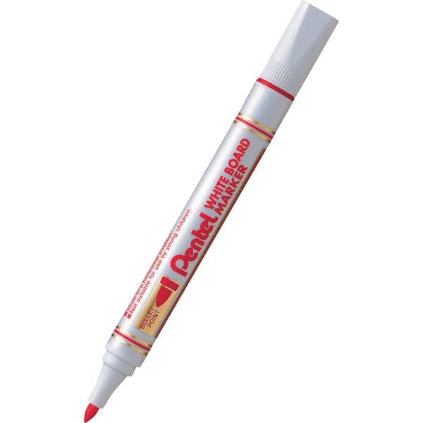Pentel Marker til gipsplader MW85 skrå ende rød (42K019B)