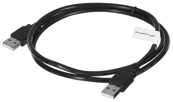 USB-kabel Lanberg CA-USBA-20CU-0010-BK Sort 1 m