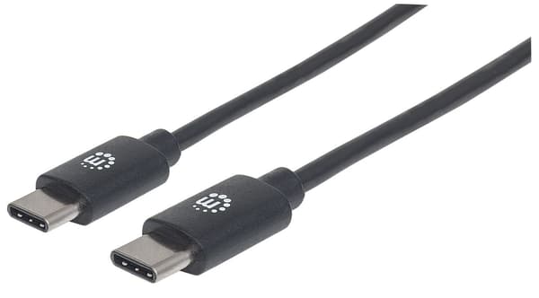 Manhattan USB-C USB-kaapeli - USB-C 2 m musta (354875)