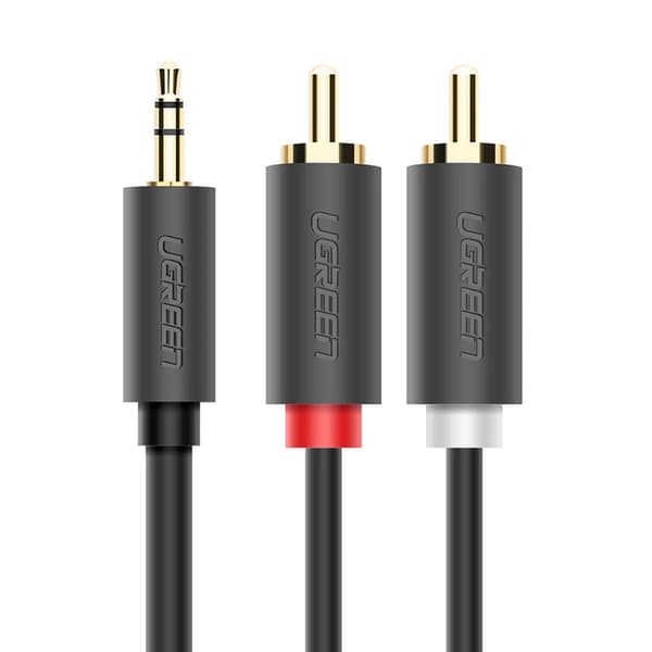UGREEN AV102 2x RCA (Cinch) jack 3.5 mm 2m (sort)