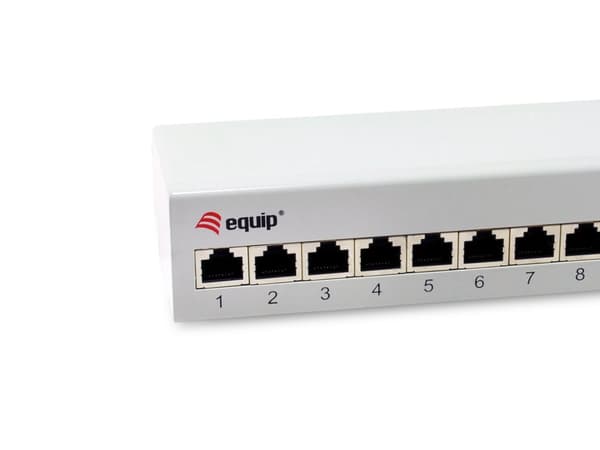 Equip Equip Patchpanel 12x RJ45 Cat6A FTP 1HE Premium lysegrå