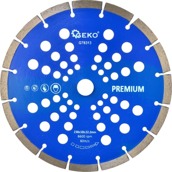 Skive diam.230x10x22.2mm segment. GEKO PREMIUM med laser (25)