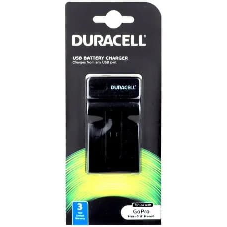 Duracell Oplader m. USB-kabel til GoPro Hero 5,6,7 og 8 Batteri