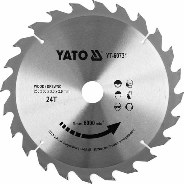 TCT-KLINGE TIL TRÆ 255X24TX30MM