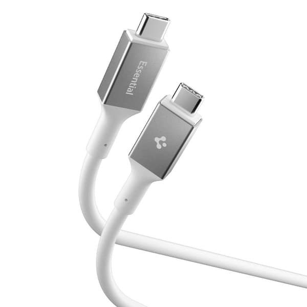 Spigen Essential USB C til USB C 240W Kabel, hvid EB24012CC