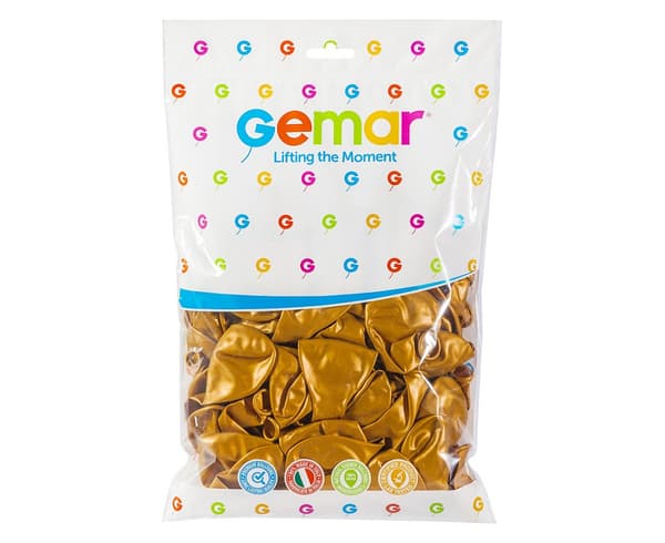 METALLISERAD BALLONG GULD 10 100 STYCKEN