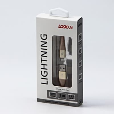 USB Logo USB-A - Lightning -kaapeli 1 m kulta