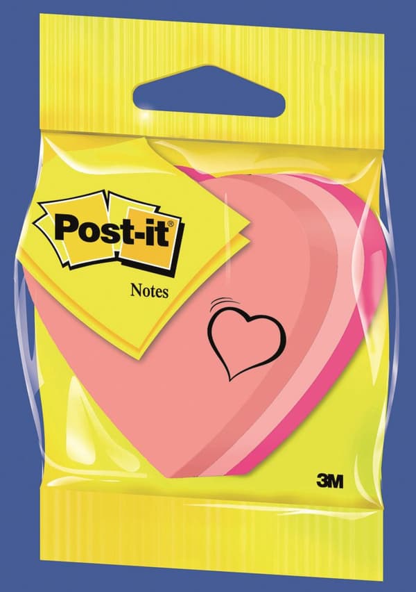 POST-IT POST-IT STICKY NOTES HEARTS 70 X 70MM 225 CARDS FT510076563